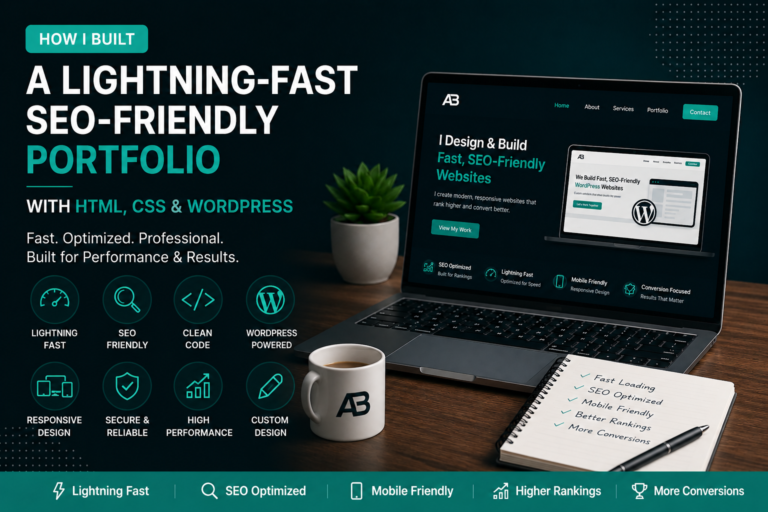 How I Built a Lightning-Fast SEO-Friendly Portfolio with HTML, CSS & WordPress